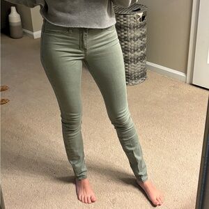 A&F green skinny jeans size 25| 0